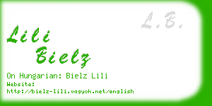 lili bielz business card